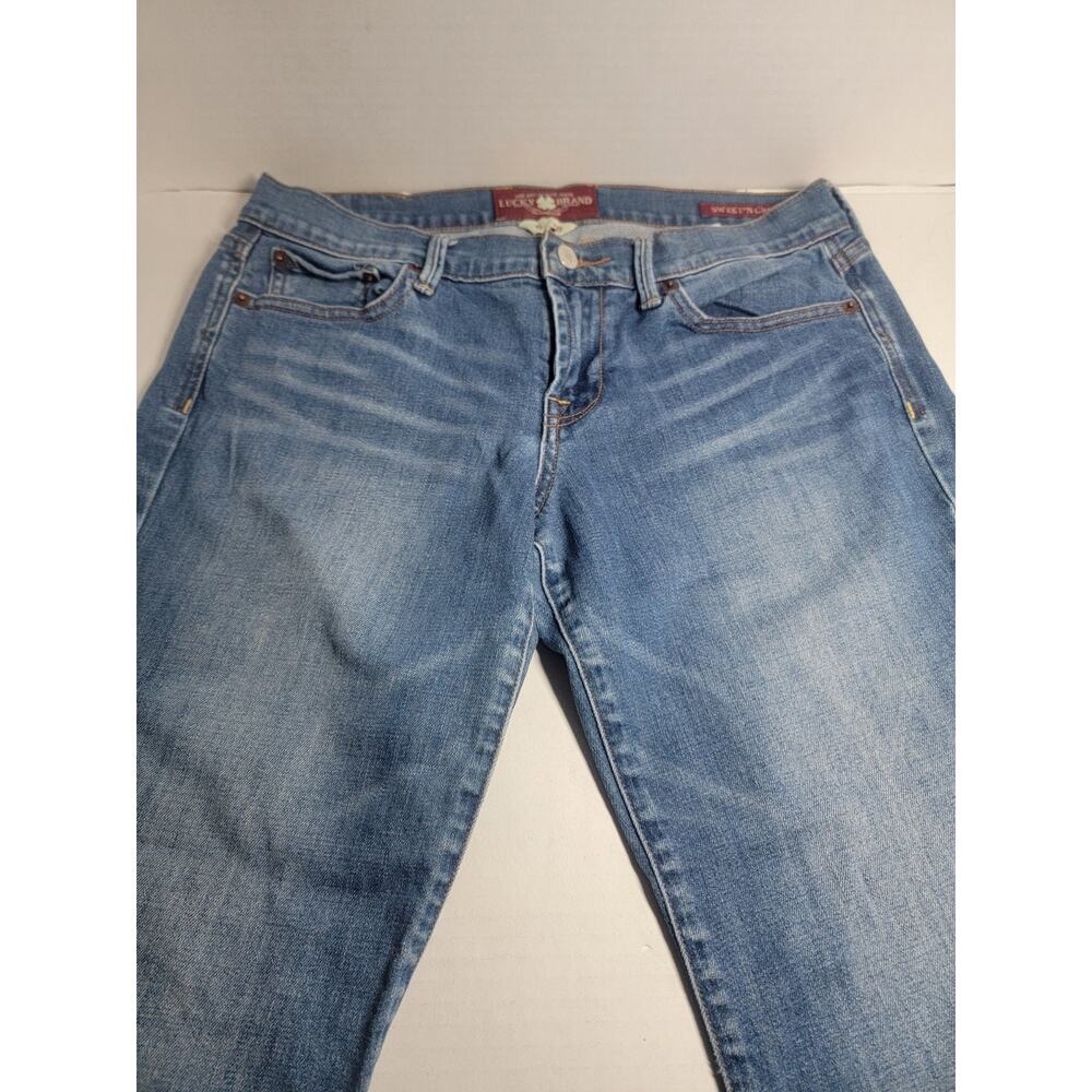 Lucky Brand Women's Sweet N Crop Jeans Blue 6/28 Medium Wash Summer Walking